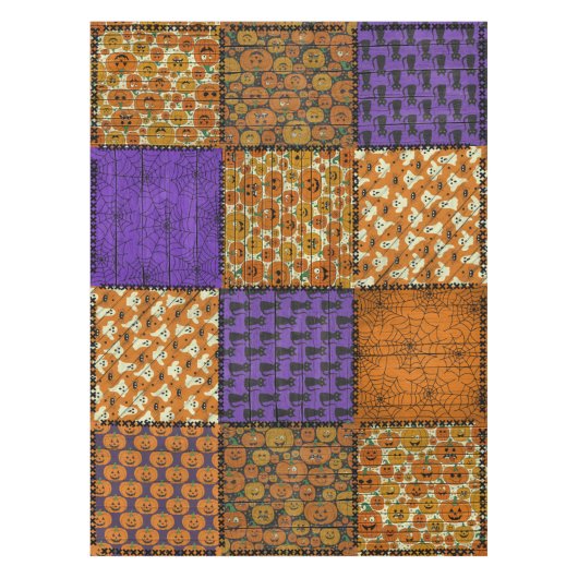 Nappe Image amusante Halloween Patchwork (Devant)