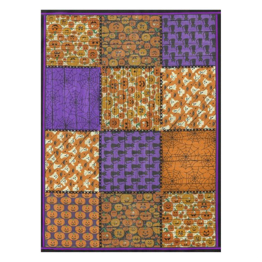 Nappe Image amusante Halloween Patchwork (Devant)
