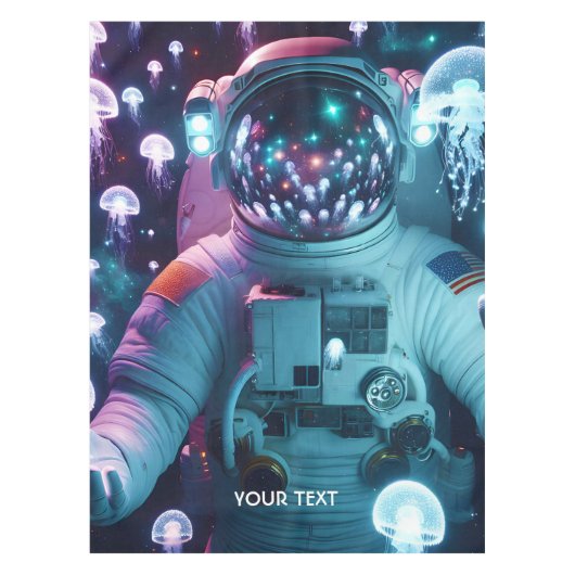 Nappe Imaginaire Cute astronaute espace méduse (Devant)