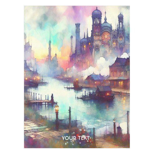 Nappe Imaginaire Cute Clouds Castle River (Devant)