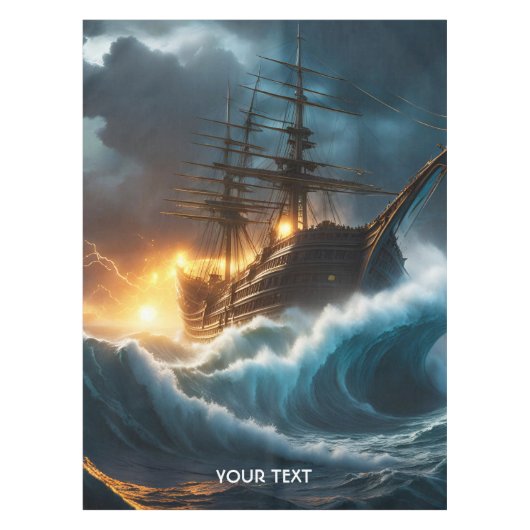 Nappe Imaginaire Cute Vivid Storm Sea Ship (Devant)