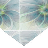 Nappe Imaginaire fleuri Moderne Bleu Vert Fractal Fleur (Angle)