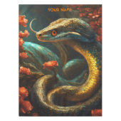 Nappe Imaginaire Fleurs Vivides Mignonnes Mamba Serpent (Devant)