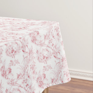 Nappe Imaginaire Floral vintage gravé rose-toile