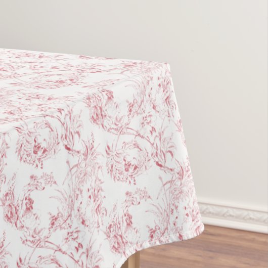 Nappe Imaginaire Floral vintage gravé rose-toile (In Situ)