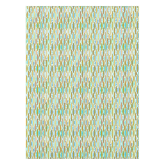 Nappe Impression à ruban du milieu du siècle - blues et  (Devant)