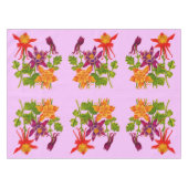 Nappe impression de fleurs de columbine (Devant (Horizontal))