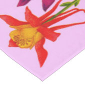 Nappe impression de fleurs de columbine (Angle)