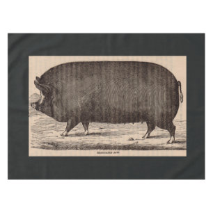 Nappe Impression de porc du 19e siècle Berkshire semé no