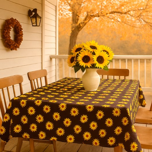 Nappe Impression de tournesol de la saison automnale sur