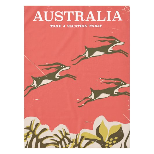 Nappe Impression de vacances vintage en Australie (Devant)