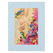 Nappe impression d'oiseaux et de baies (Devant)
