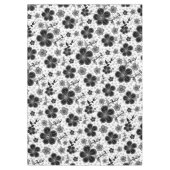 Nappe Impression florale noir et blanc (Devant)