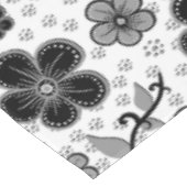 Nappe Impression florale noir et blanc (Angle)