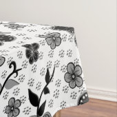 Nappe Impression florale noir et blanc (In Situ)