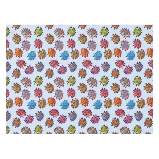 Nappe Impression Rose pointillée, Modèle Floral Moderne (Devant (Horizontal))