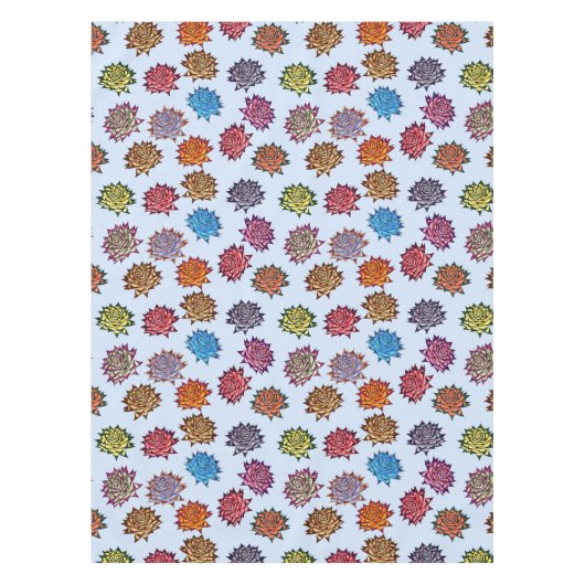 Nappe Impression Rose pointillée, Modèle Floral Moderne (Devant)