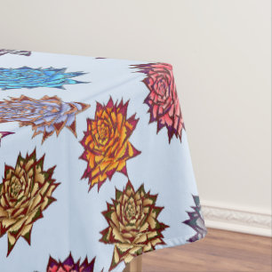 Nappe Impression Rose pointillée, Modèle Floral Moderne