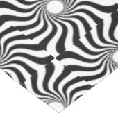 Nappe Impression spirale noire et blanche (Angle)