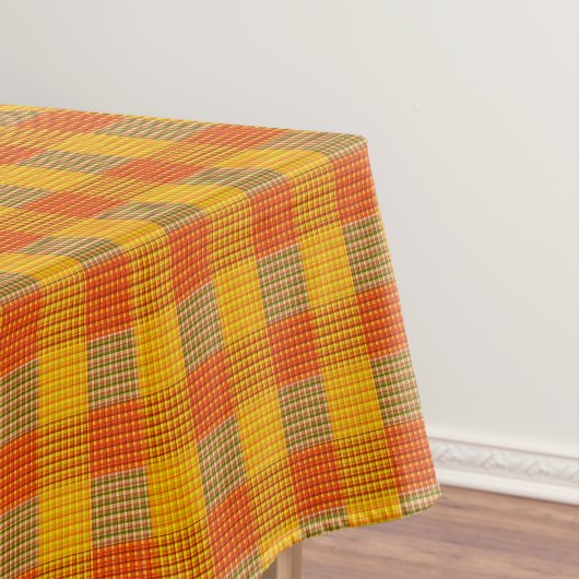 Nappe Impression Tartan couleur automne, (In Situ)
