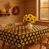 Nappe Impression tournesol de la saison automnale sur fo