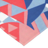 Nappe imprimé abstrait rouge blanc et bleu #1 (Angle)