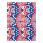 Nappe imprimé abstrait rouge blanc et bleu #1 (Devant)