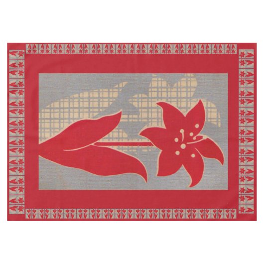 Nappe imprimé fleur et ombre (Devant (Horizontal))