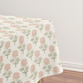 Nappe Imprimé floral de pivoine bloc vintage cottage ros