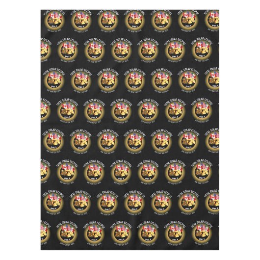 Nappe Indicateurs d'ECLIPSE SOLAIRE 2024 personnalisés (Devant)