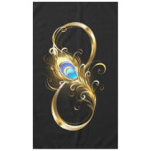 Nappe Infinité avec plume de paon doré (Devant)