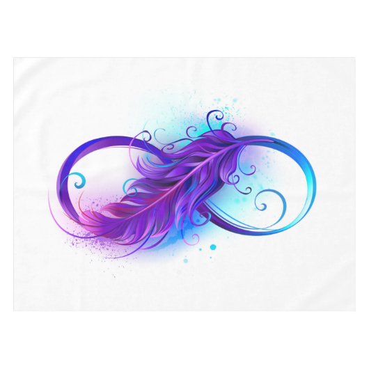 Nappe Infinity with purple feather (Devant (Horizontal))