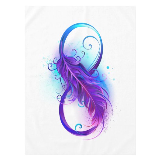 Nappe Infinity with purple feather (Devant)