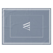 Nappe Initiale bleue poussiéreuse personnalisée (Devant (Horizontal))