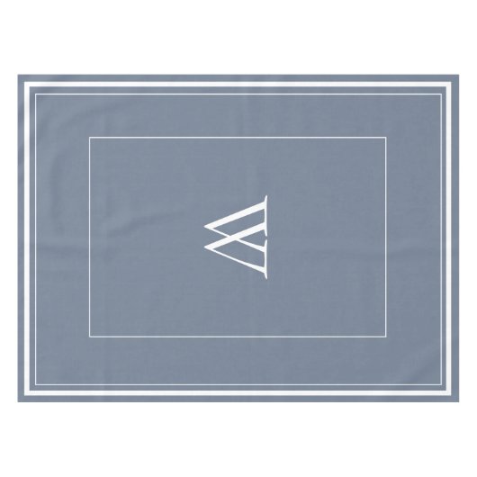 Nappe Initiale bleue poussiéreuse personnalisée (Devant (Horizontal))