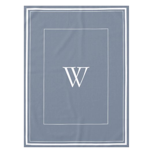Nappe Initiale bleue poussiéreuse personnalisée (Devant)