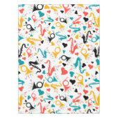 Nappe Instruments de musique colorés Note & Coeurs Motif (Devant)