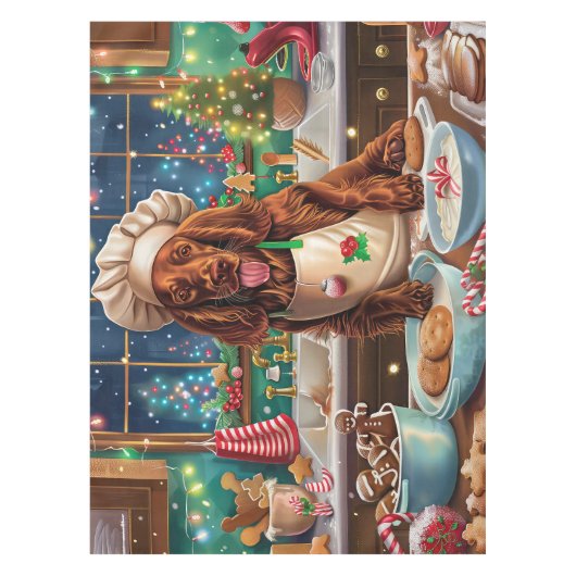 Nappe Irish Setter Gâteau de vacances : Noël festif (Devant)