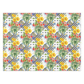 Nappe italien, art sicilien, patchwork, Fleurs d'été  (Devant (Horizontal))