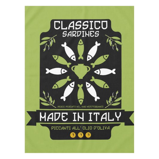 Nappe Italien Sardine Art Print Kitchen Cadeau (Devant)
