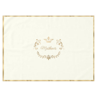 Nappe Ivoire et Couronne d'or Crest Personnalisé