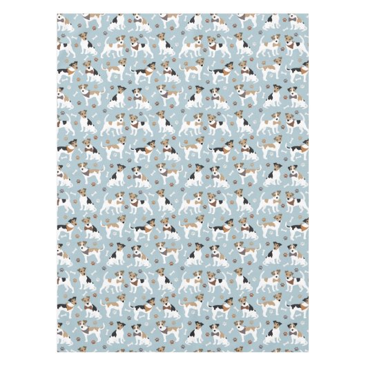 Nappe Jack Russell Terrier Patrouilles et os (Devant)