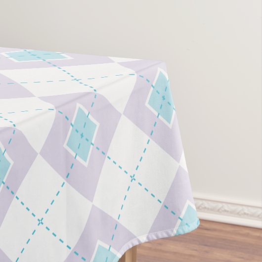 Nappe Jacquard bleu clair et violet (In Situ)