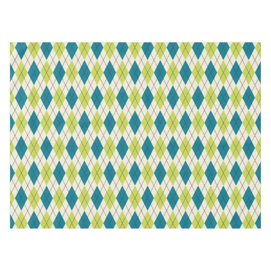 Nappe Jacquard bleu et vert (Devant (Horizontal))