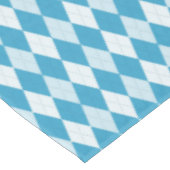 Nappe Jacquard bleu Peacock Petite forme diamant (Angle)