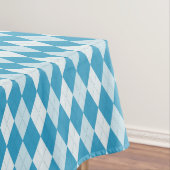 Nappe Jacquard bleu Peacock Petite forme diamant (In Situ)