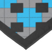 Nappe Jacquard classique Bleu Diamant Noir Personnalisé (Angle)