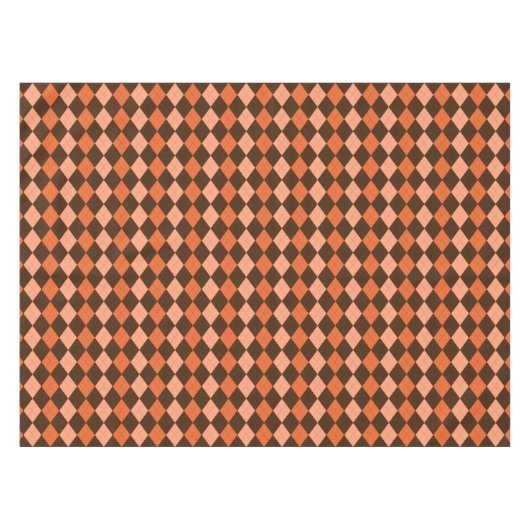 Nappe Jacquard d'automne rétro orange et Brown (Devant (Horizontal))