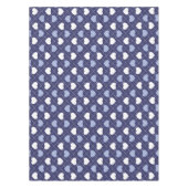 Nappe Jacquard des Coeurs Bleus et Blancs (Devant)