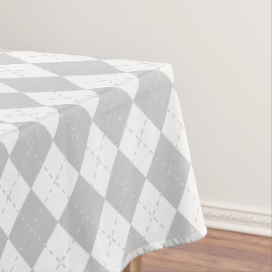 Nappe Jacquard gris et blanc